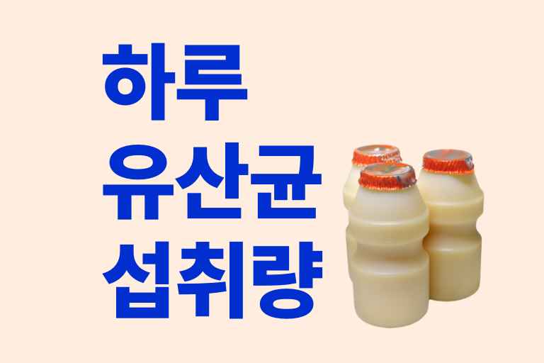 하루 유산균 섭취량