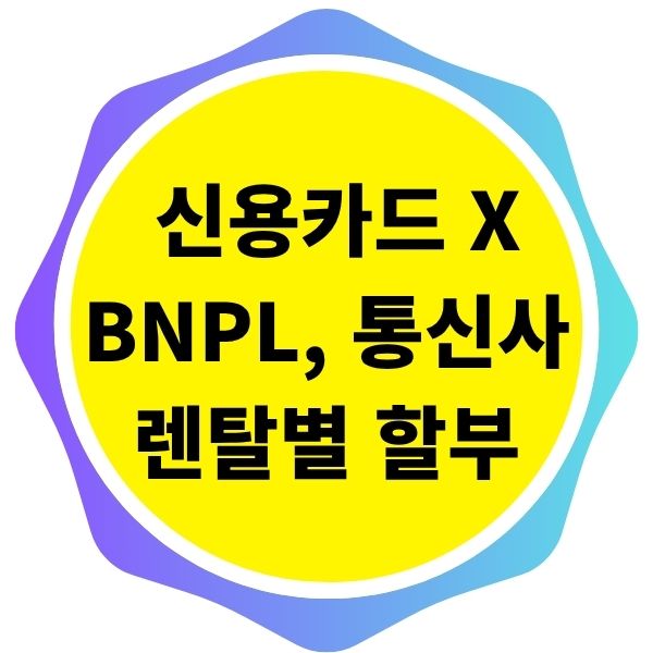 신용카드 없이 할부 가능한 서비스 BNPL, 통신사, 렌탈별